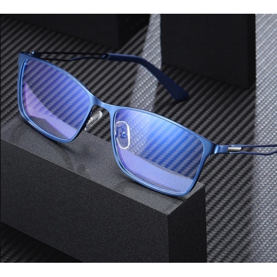 Męskie niebieskie okulary do komputera BLUE LIGHT zerówki 2554C